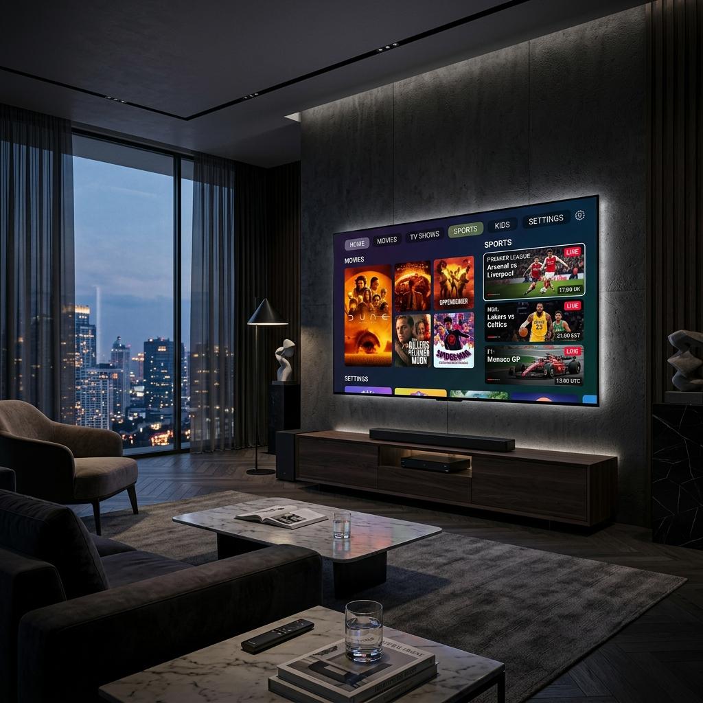 Premium IPTV streaming interface