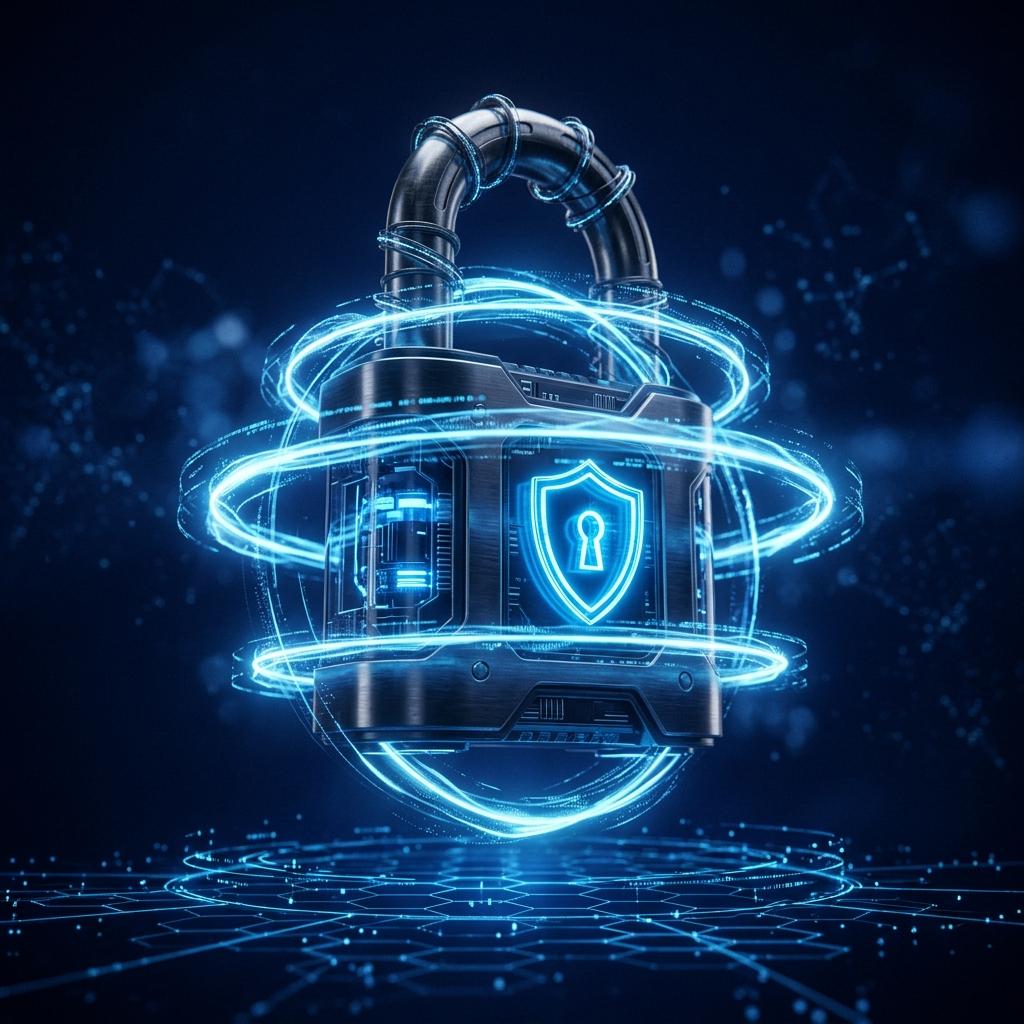 Privacy-First Streaming and Secure VPN Lock Mockup