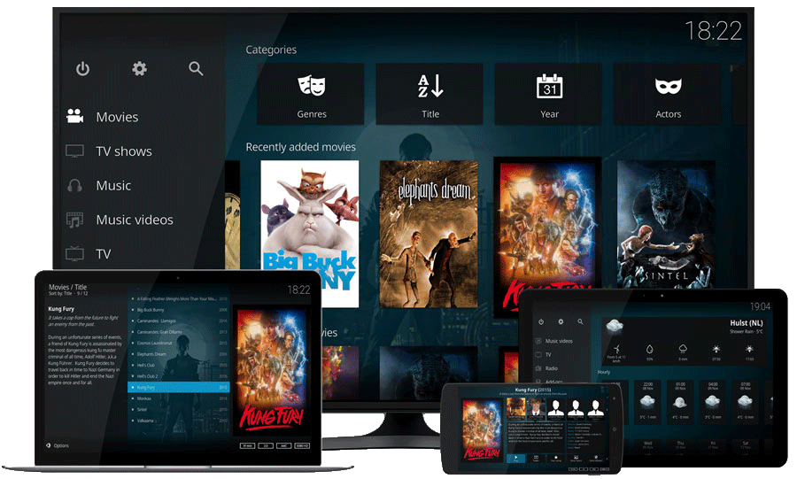 StreamVerse interface on a television
